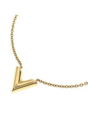 Louis Vuitton Essential Necklace Pendant Chain Gold